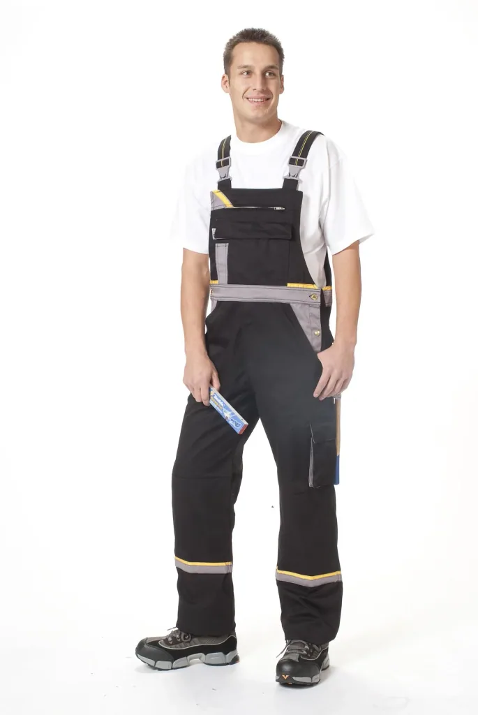 Work dungarees, color black/grey, size 56