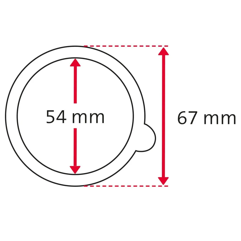 Preserving rubber rings, 54 x 67 mm, filling opening 60 mm, 6 pieces