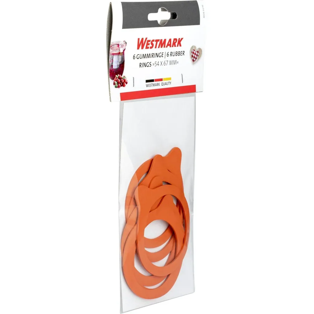 Preserving rubber rings, 54 x 67 mm, filling opening 60 mm, 6 pieces