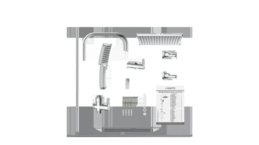 Overhead shower set "Mallorca", chrome