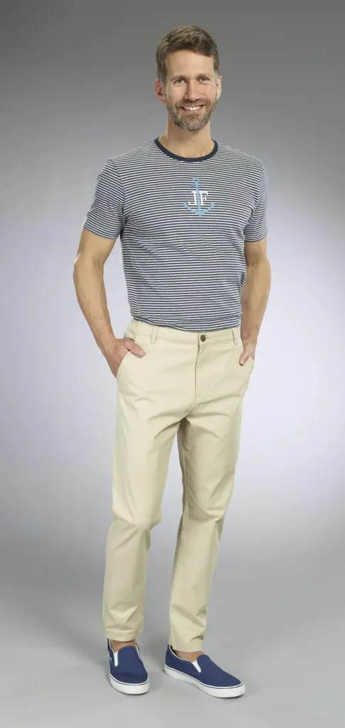 Twill trousers, beige, size 48