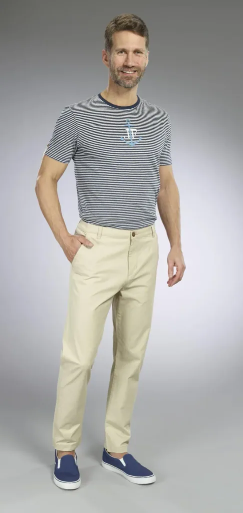 Twill trousers, beige, size 48
