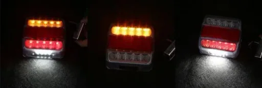 LED 3-chamber tail light, 12 Volt, 1 piece