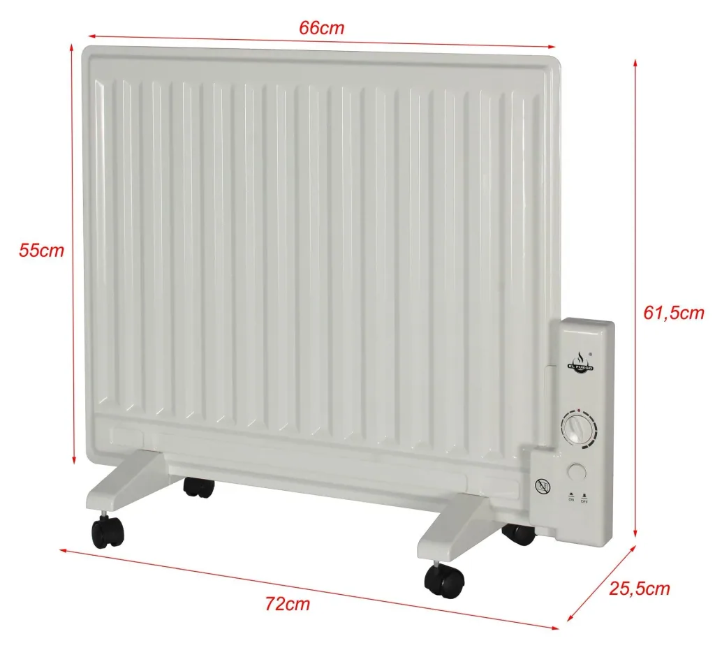 Oil panel heater, white, 600 W