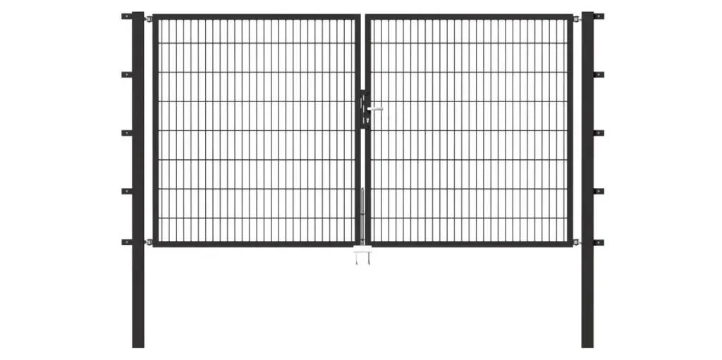 Flexo double gate with accessories, anthracite, width 250 cm, height 80 cm, PF: 60x60 cm