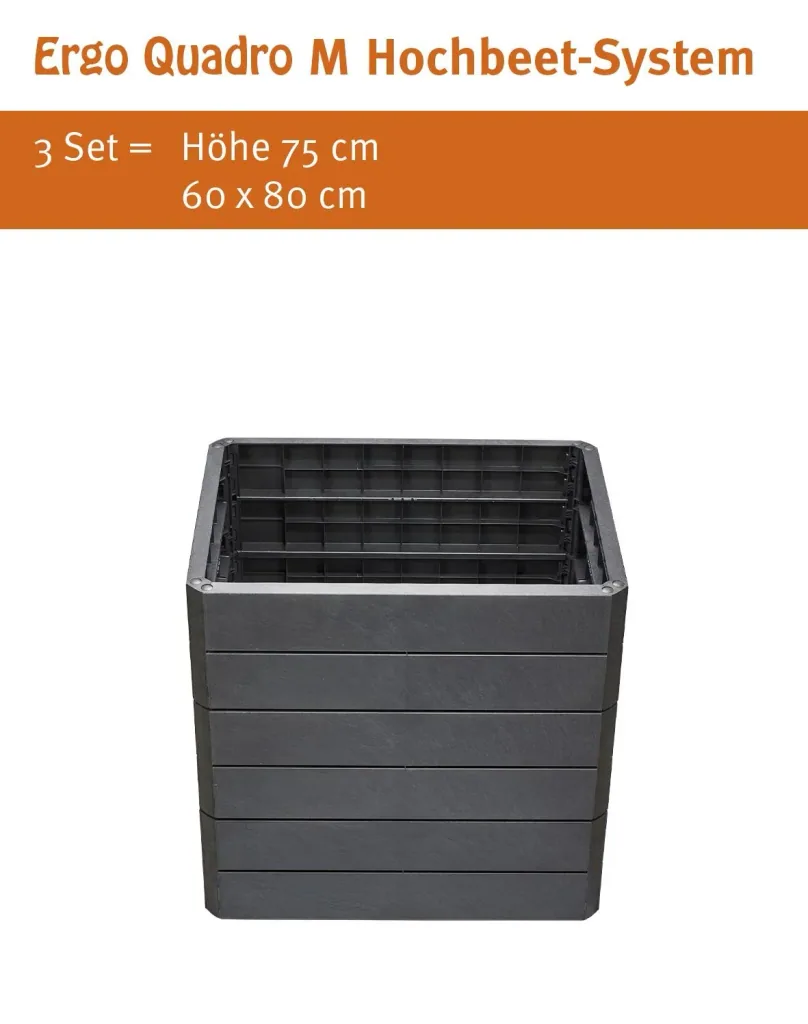 Raised bed system Stone "Ergo Quadro", size M