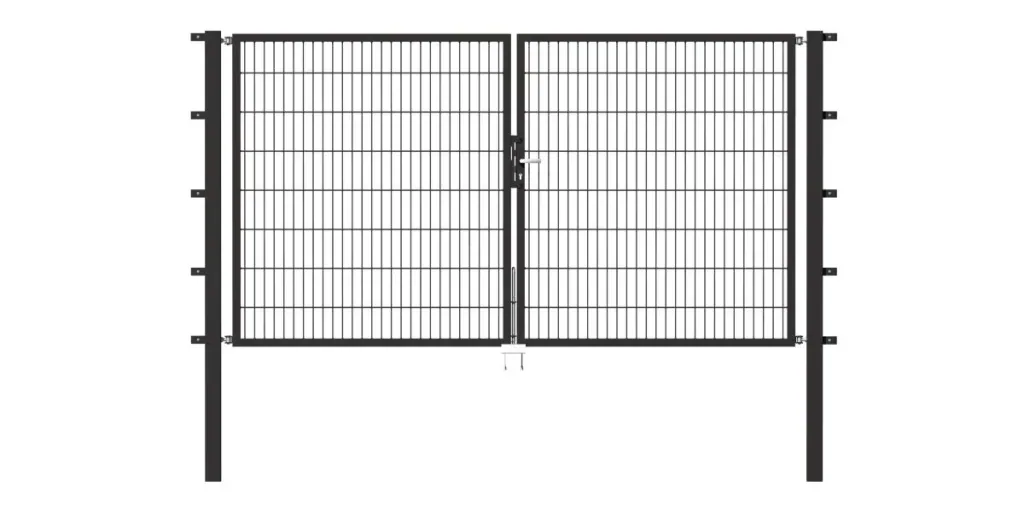 Flexo double gate with accessories, anthracite, width 200 cm, height 80 cm, PF: 60x60 cm