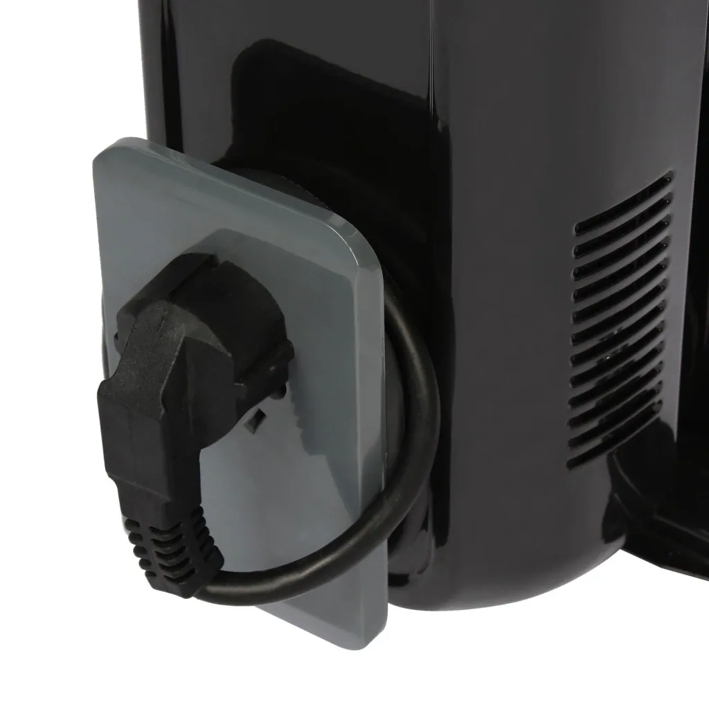Mobile oil radiator, black, 7 fins