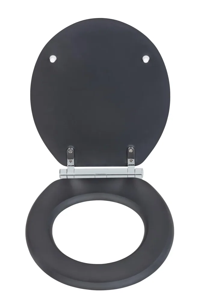 Toilet seat Morra Anthracite Matt, universal shape, made of solid MDF