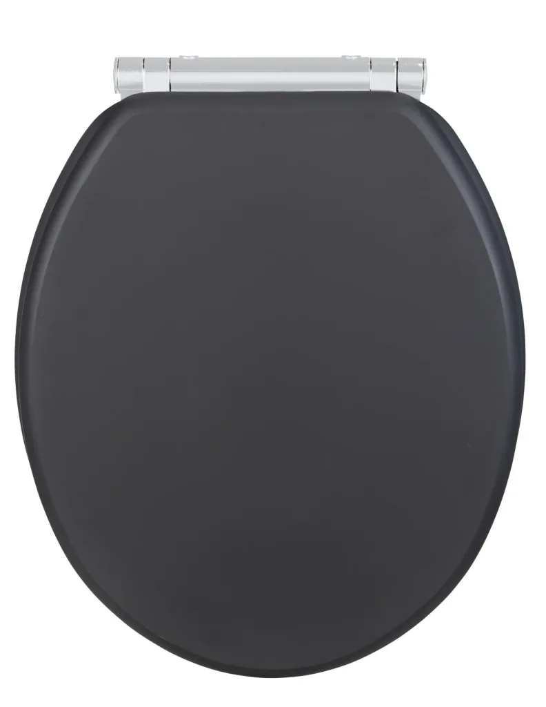 Toilet seat Morra Anthracite Matt, universal shape, made of solid MDF