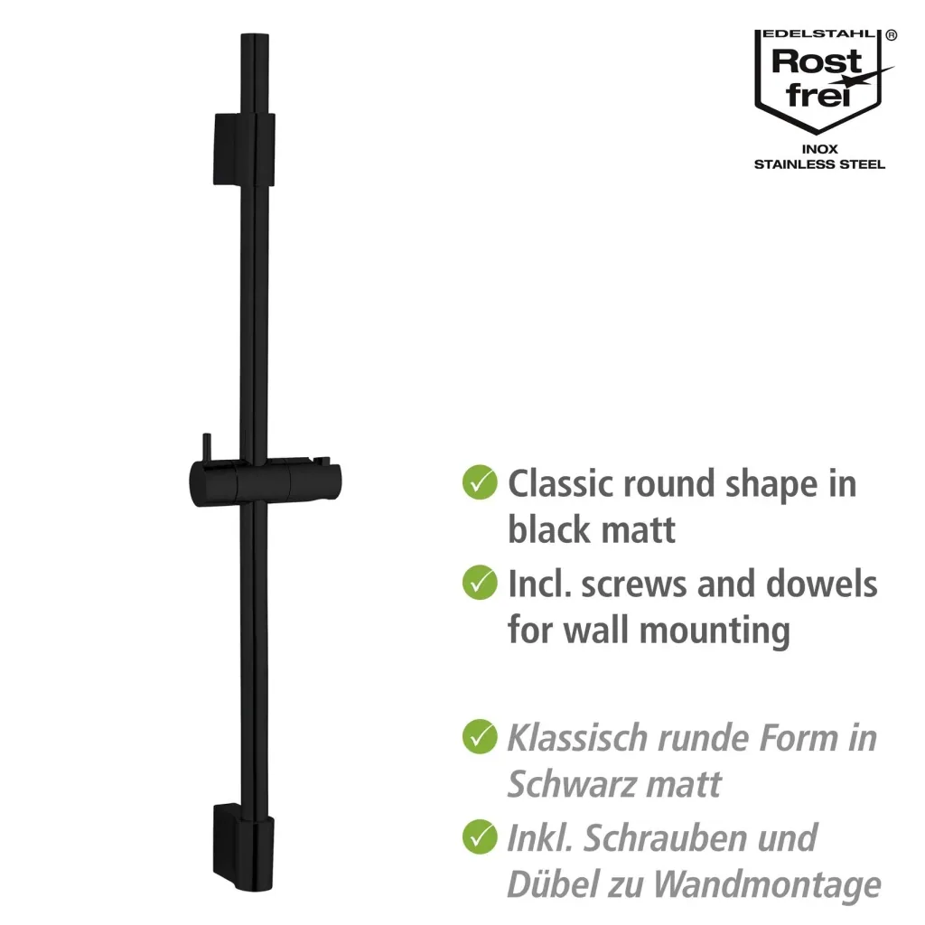 Duschstange Classic Schwarz 70 cm