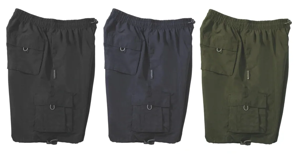 Men's elasticated shorts, black, size XXL