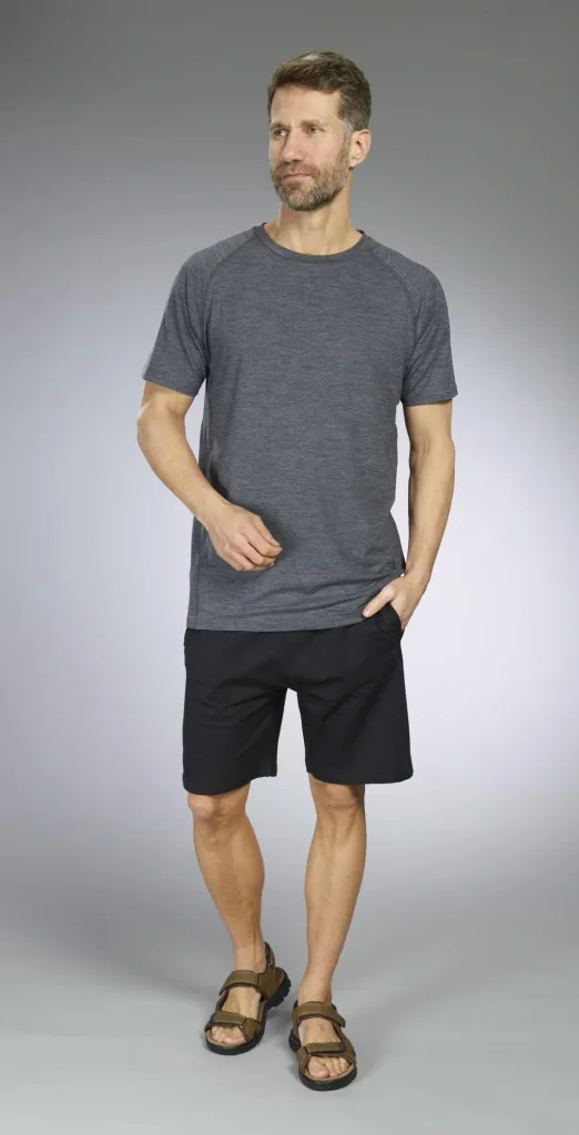 Shorts with elastic waistband, color black, size 2XL