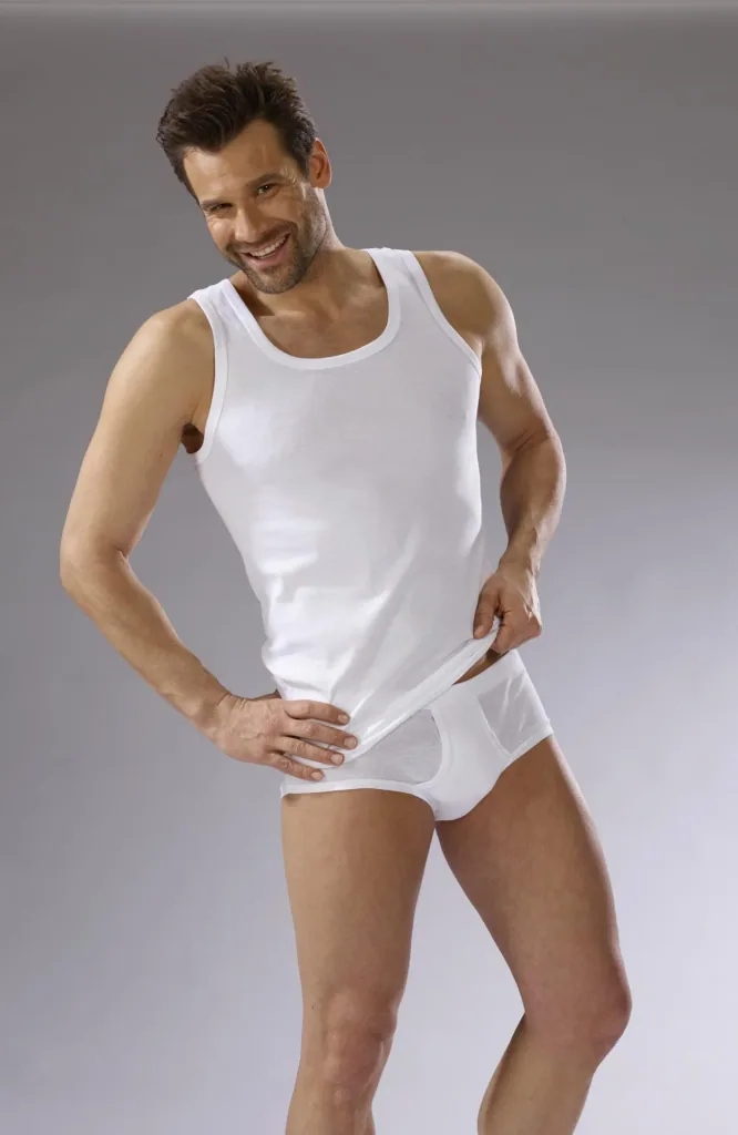 Undershirt, fine rib, 2-pack, white, size 5