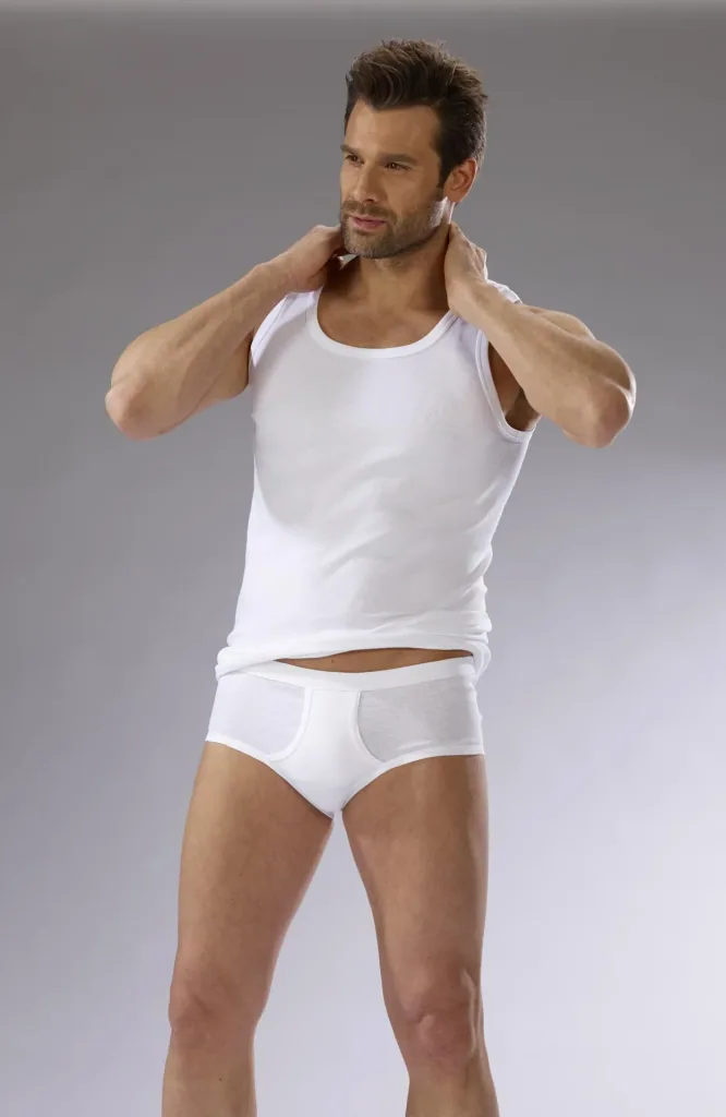 Undershirt, fine rib, 2-pack, white, size 5