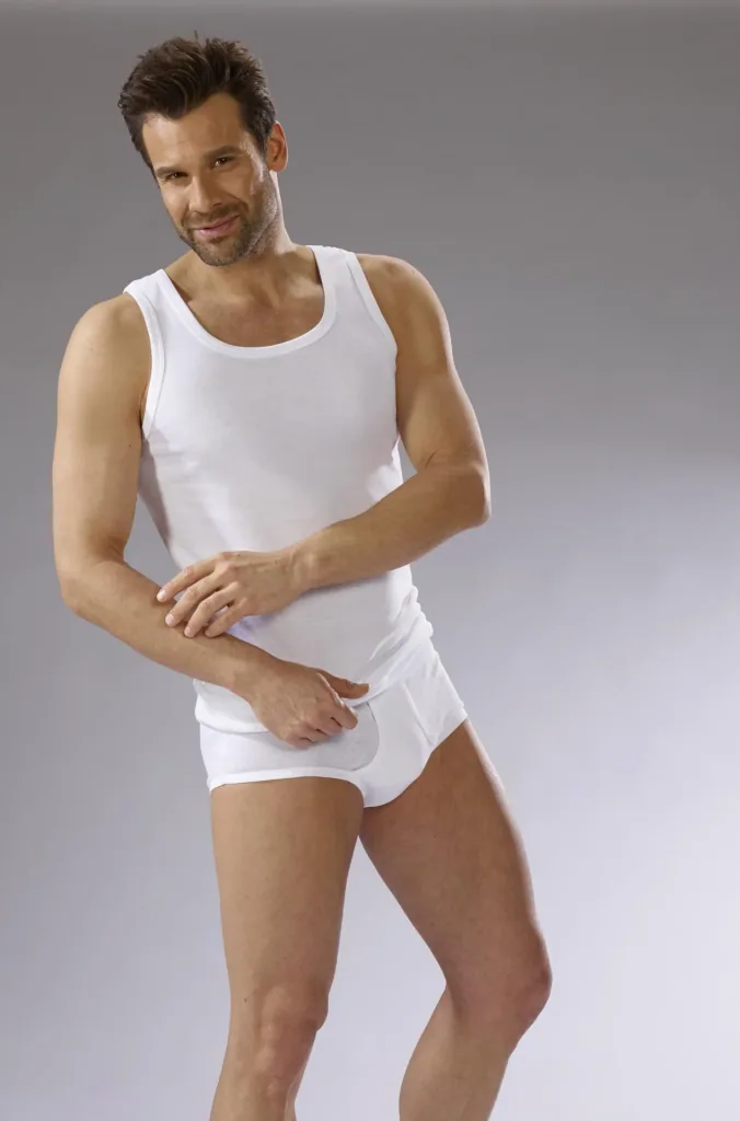 Undershirt, fine rib, 2-pack, white, size 5