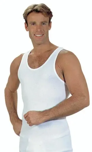 Undershirt, fine rib, 2-pack, white, size 5