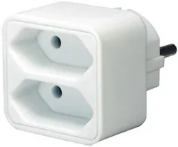 Adapter plug to 2 Euro sockets
