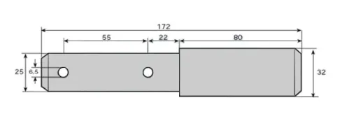 Top link stepped bolt, Cat. 2 (Ø 25 mm) - 3 (Ø 32 mm)