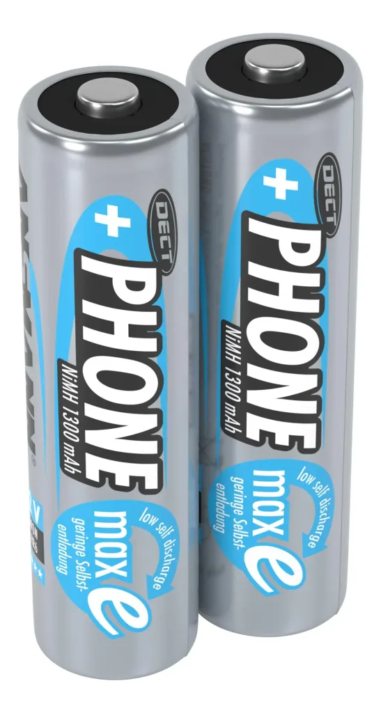 Phone NiMH Mignon (AA) battery with 1300 mAh and maxE technology - 2 pieces