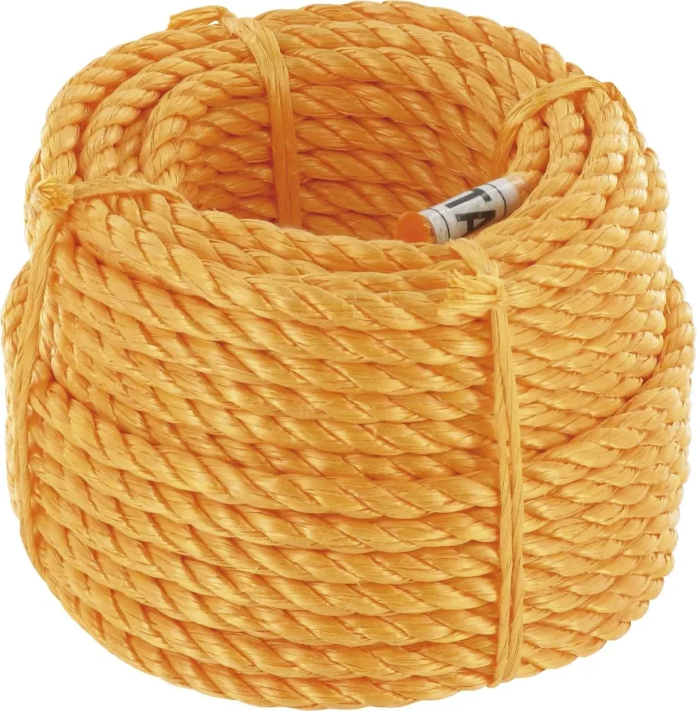 Polypropylene multi-purpose rope 8 mm x 20 m, color orange
