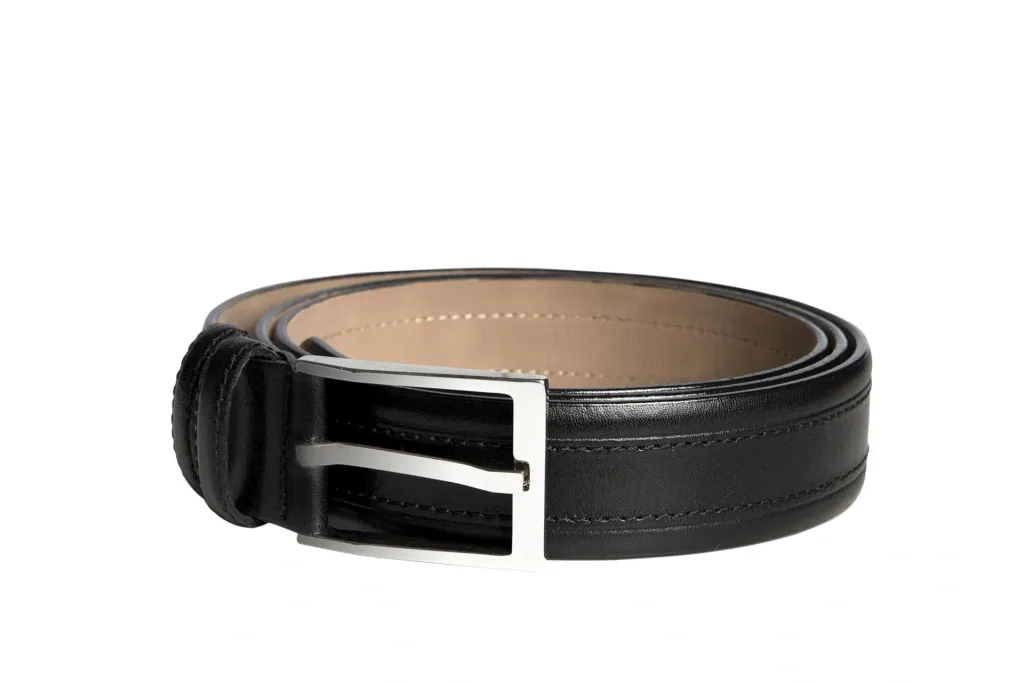 Leather belt, black, size 100