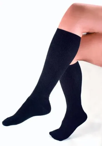 Support knee highs, light grey, size 40/41