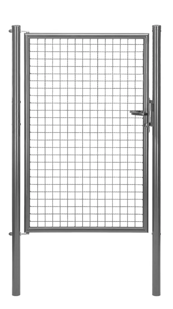 Single corrugated gate with accessories, anthracite metallic, width 100 cm, height 150 cm