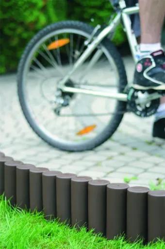 Bed edging PALISADE, brown - 10 pieces - 2.7 m