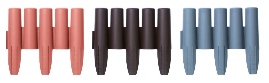 Bed edging PALISADE, brown - 10 pieces - 2.7 m