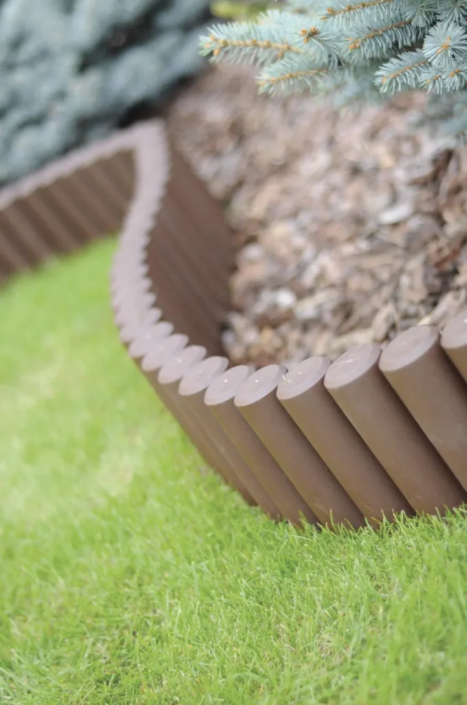 Bed edging PALISADE, brown - 10 pieces - 2.7 m