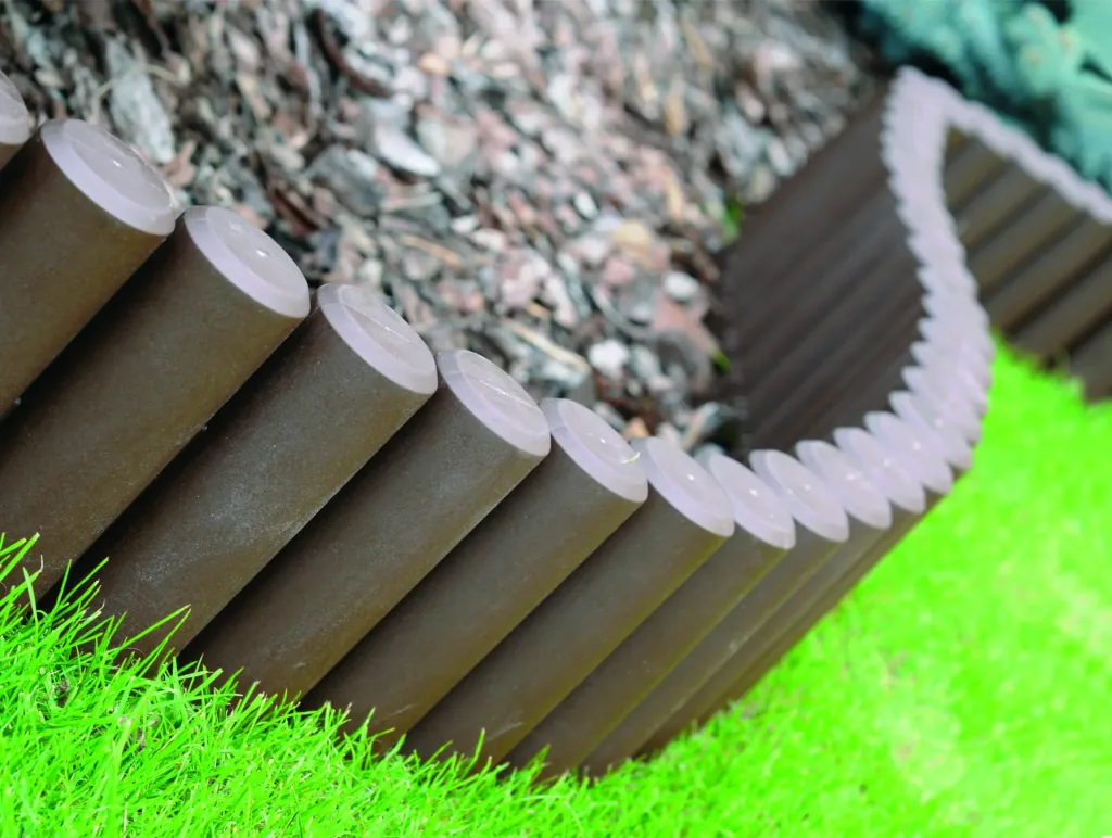 Bed edging PALISADE, brown - 10 pieces - 2.7 m