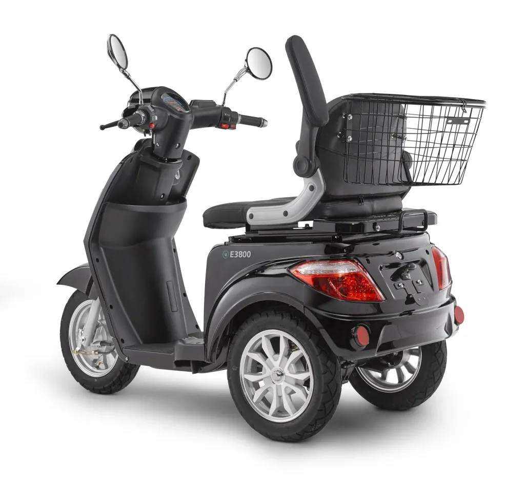 Luxxon E3800 electric tricycle, 20 km/h (moped class), no helmet required, black