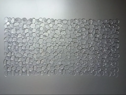 Bathtub insert, anti-slip mat, stone look, transparent