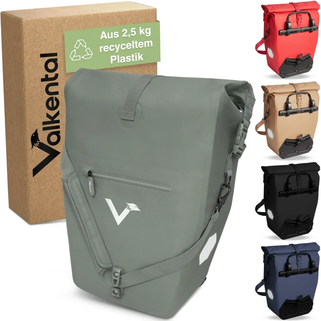 ValkOcean pannier bag, green