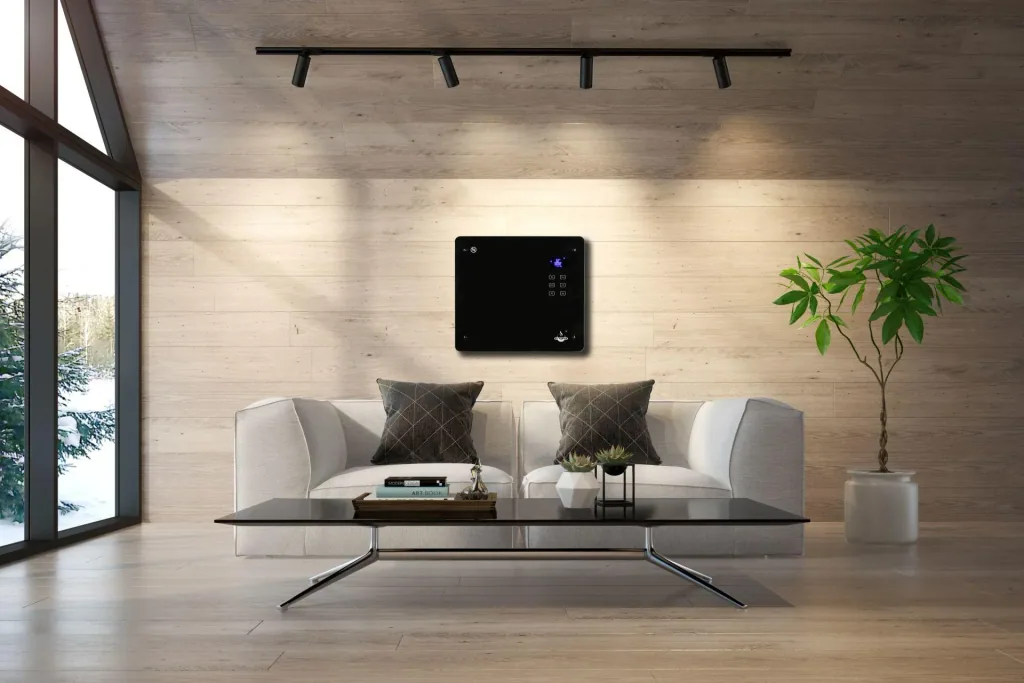 Glass convector, schwarz, 1000 W