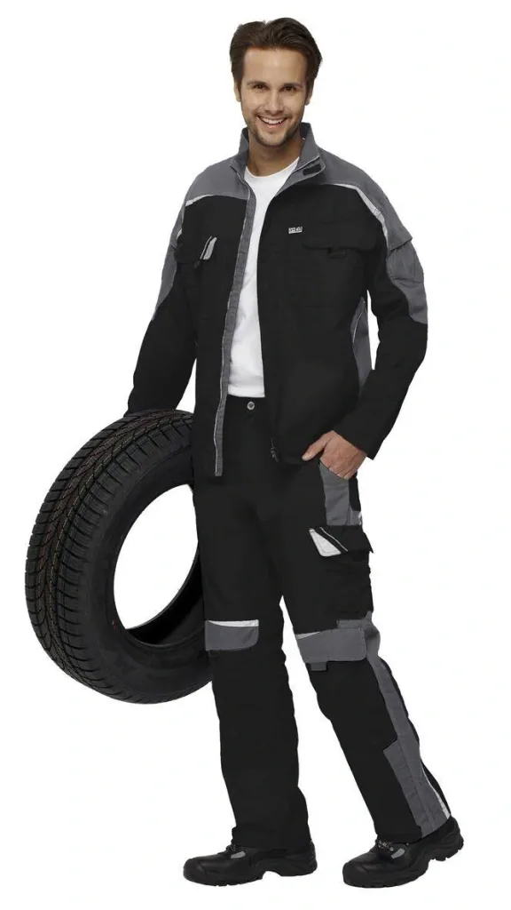 Work trousers, color black/grey, size 48
