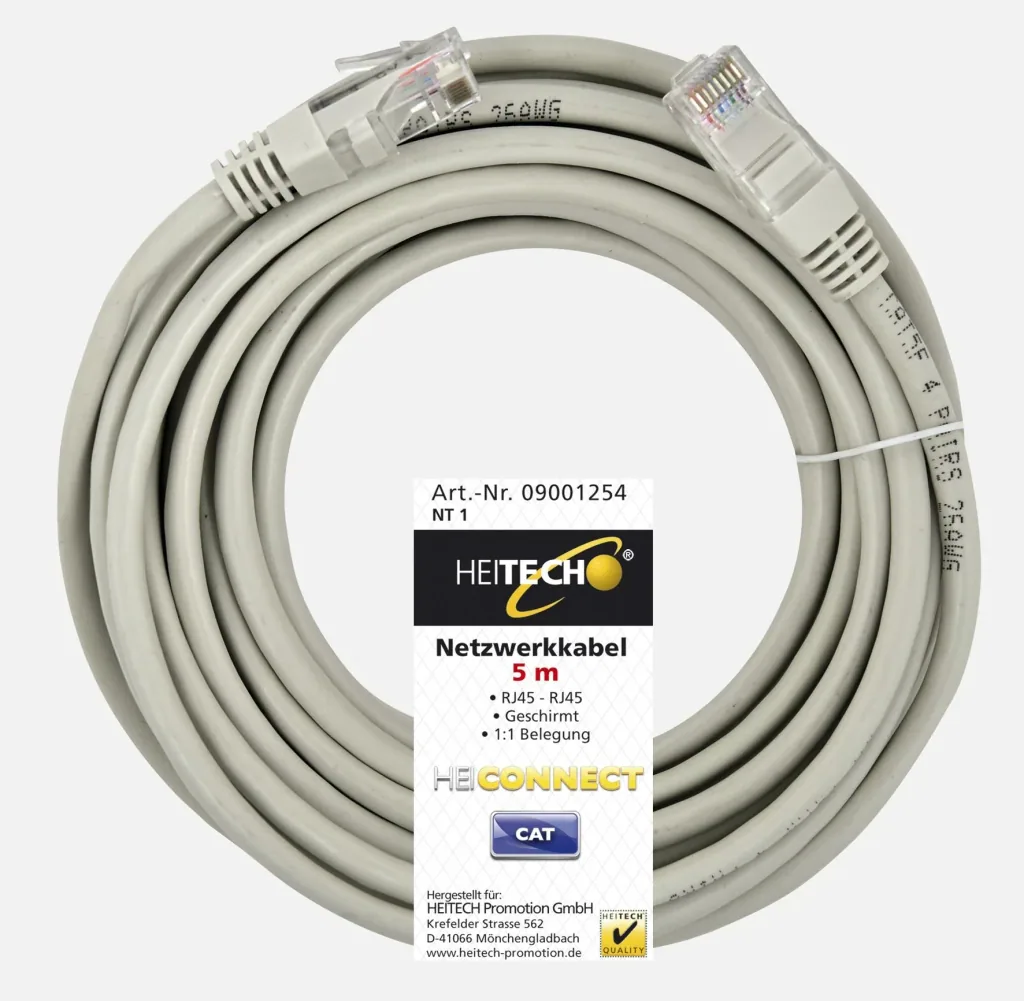 Network cable 5m, RJ45-RJ45, shielded, 1:1 assignment