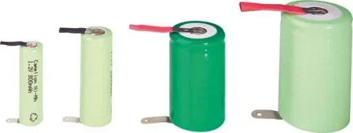 NiMH battery 2/3 Mignon (AA) with 750mAh and Z-soldering lug in plastic casing