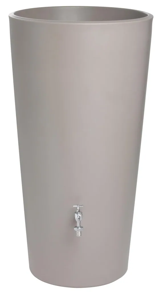 Rain storage tank "Rainbowl Flower" 150 L taupe