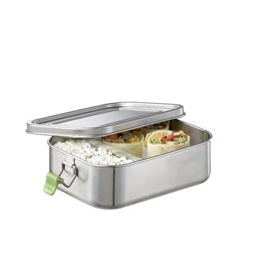 High-quality, durable stainless steel lunch box/lunch box 1.4L including divider / leak-proof food storage container / Bento Box