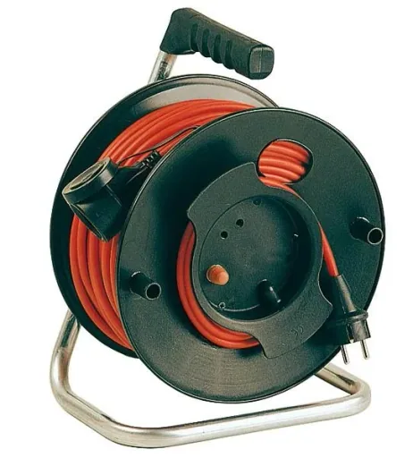 Equipment cable drum 50 m rubber cable red, 285 mm diameter