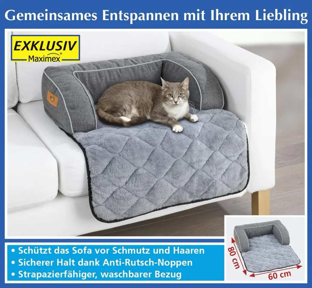 Couch in Couch "Premium", anthracite, size S, 60 x 80 cm