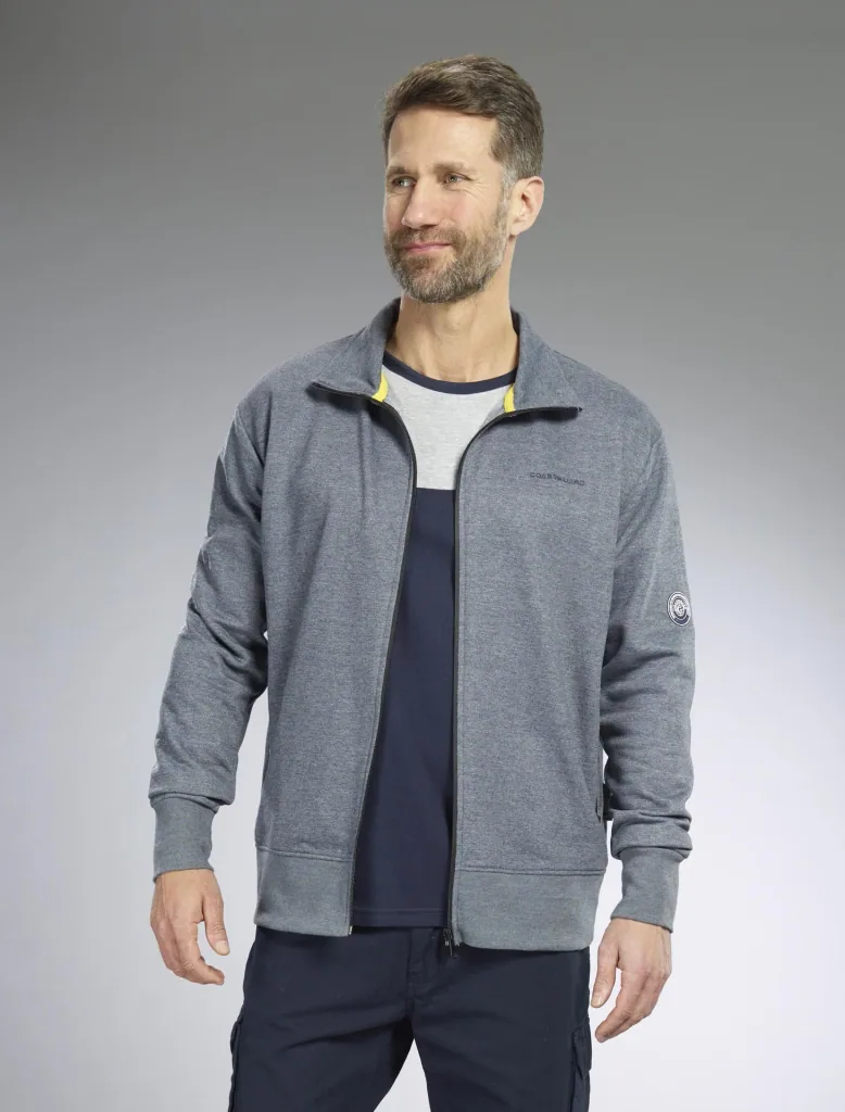 Sweat jacket, color navy, size 3XL