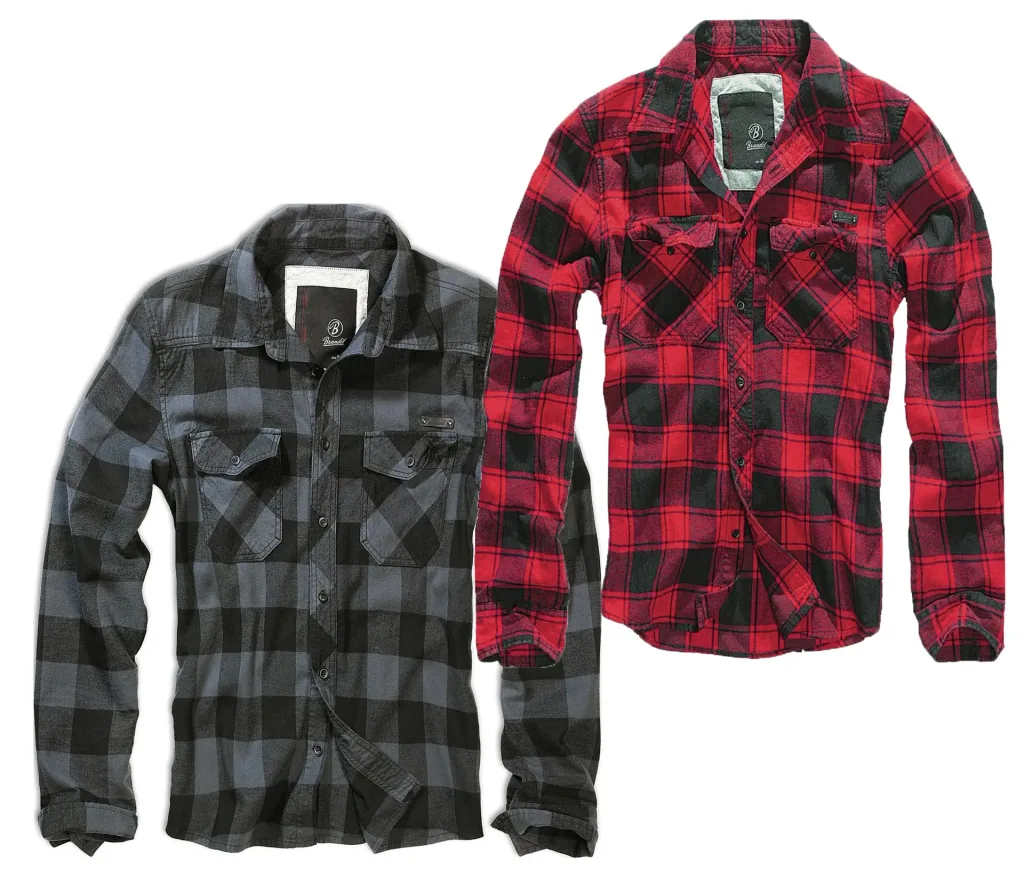 Checked shirt black/grey, size 4XL
