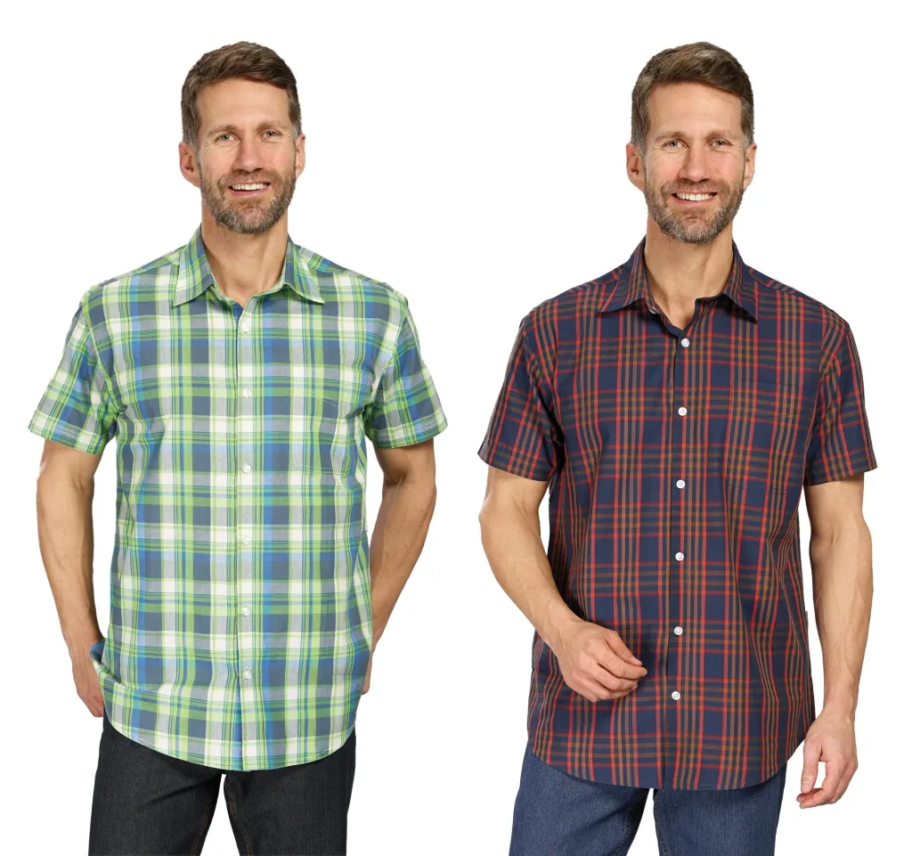 Shirt, short sleeve, color blue/green, size 45/46