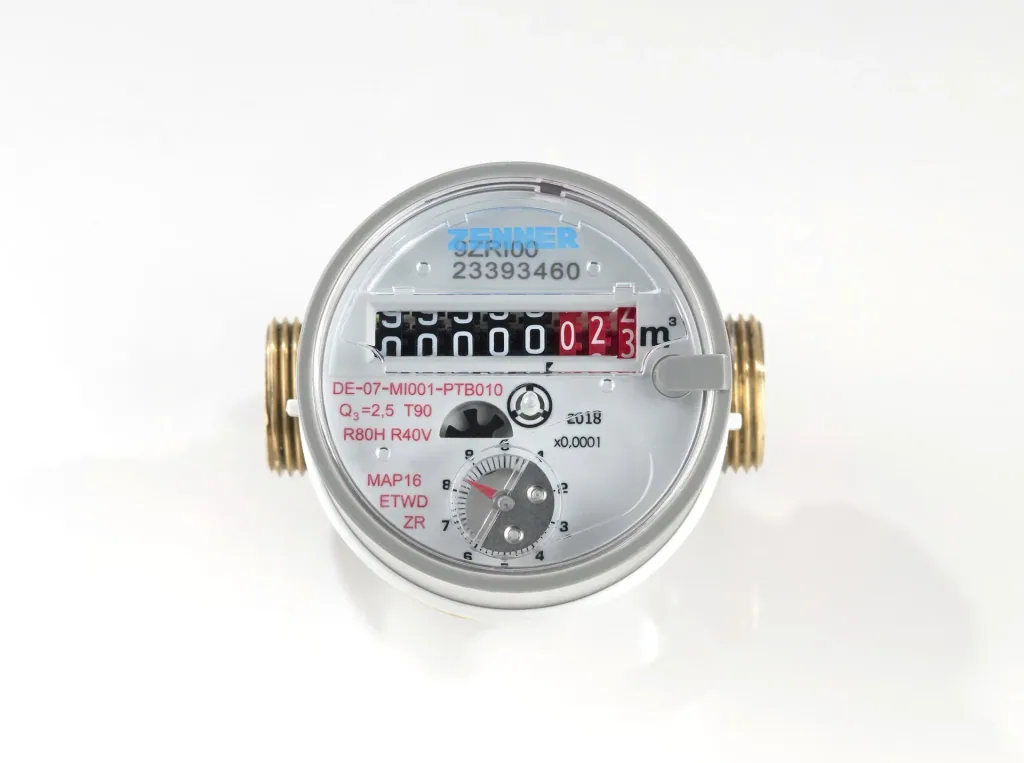 Single-jet apartment water meter for hot water QN 1.5/ R 1/2"/ 80 mm