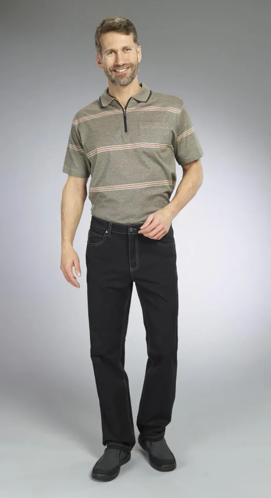Stretch pants, color black, size 27