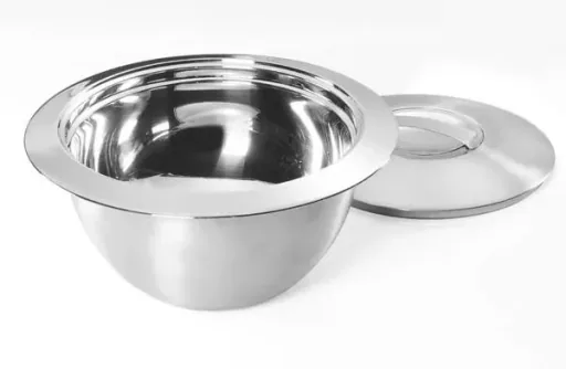 Thermo bowl with lid, stainless steel, 3 liters