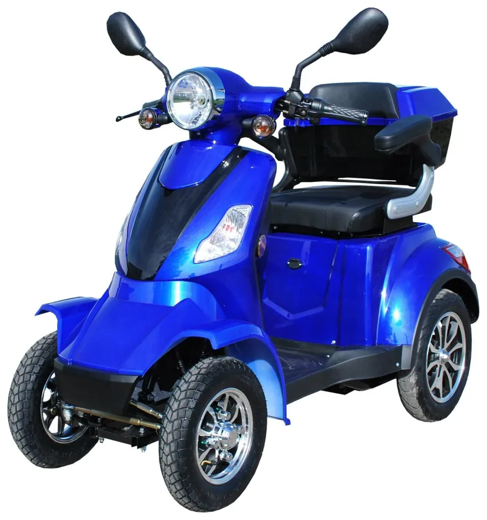 E-Scooter 4 wheels blue - 20 Ah Li-Ion battery - 25 km/h - Senior mobility